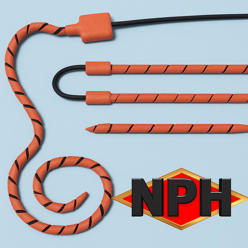 Spiral Wrap Pre-Formed Silicone Rubber Heaters